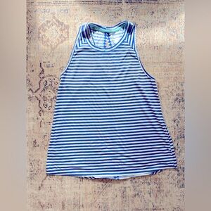 Old Navy Blue and White Striped Tank Top